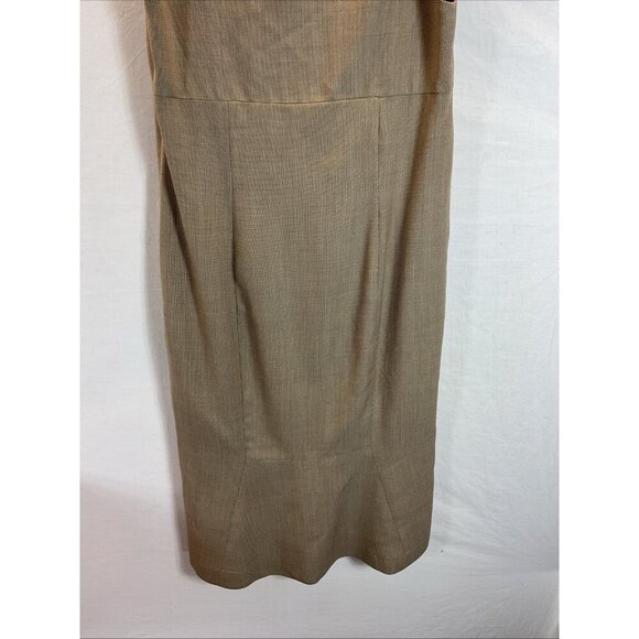 RALPH LAUREN BLACK LABEL Size 6 Tan Sheath Sleeveless dress Equestrian Old money - Picture 3 of 13